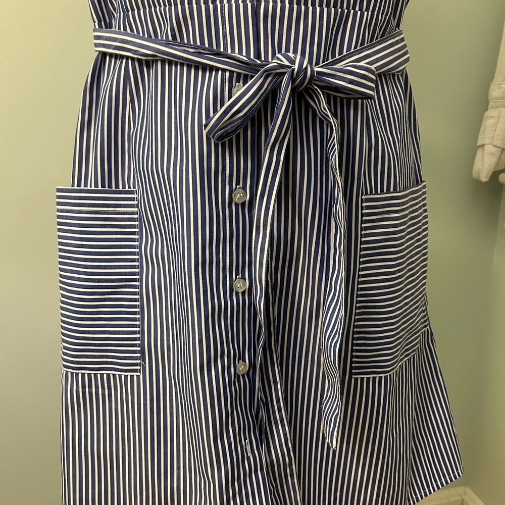 Urban Outfitters Blue and White Spaghetti Strap Dress - Picture 6 of 7